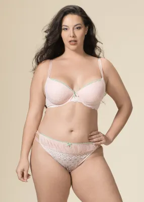 ANNIE Plus Seductive Underwired Demi Pink Lace Bra