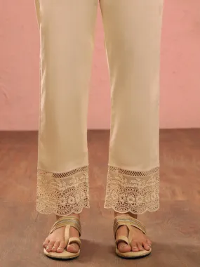 Beige Cambric Trousers - AL-T-728