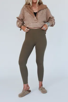 Best Basic Leggings - Dusty Olive