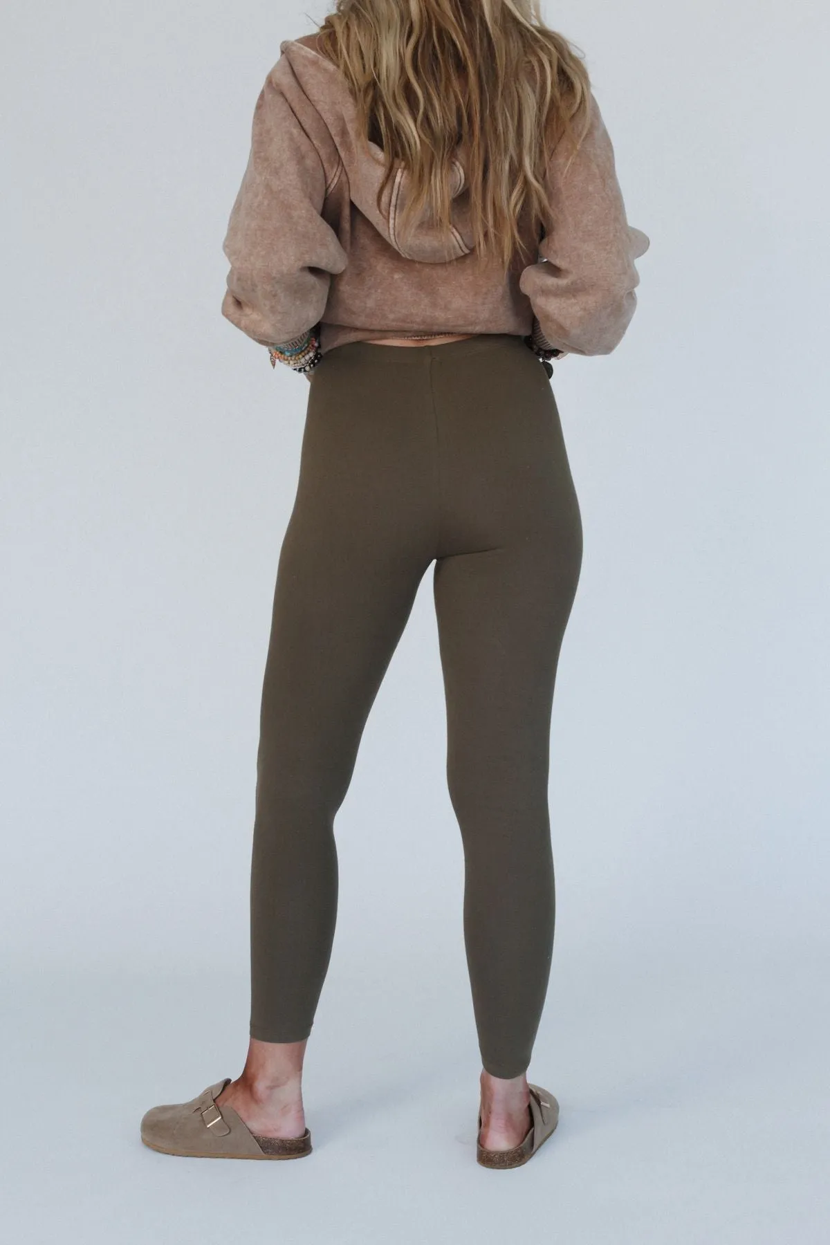 Best Basic Leggings - Dusty Olive