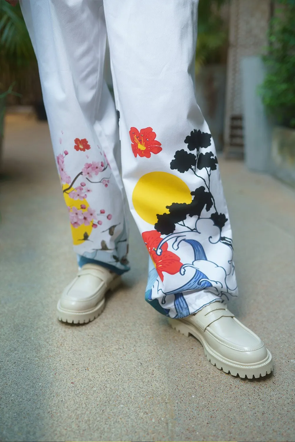 Cherry Blossom Parachute Pants