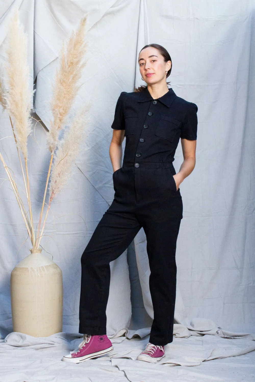 Coal Twill Worker Jumpsuit