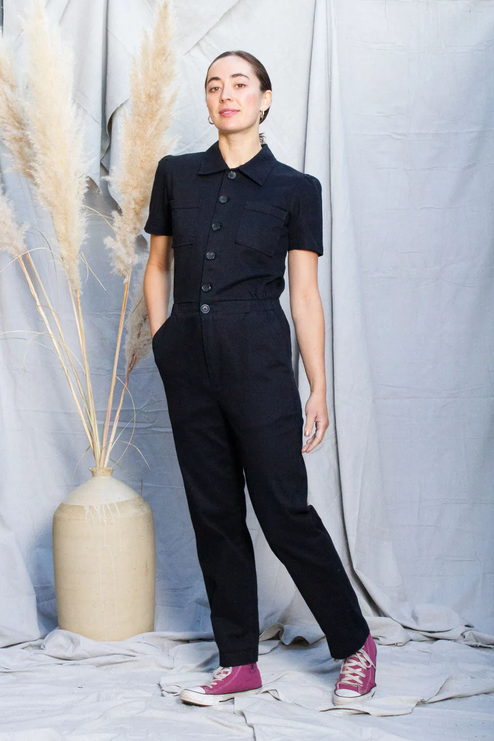 Coal Twill Worker Jumpsuit