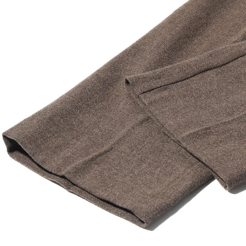 Coffee Brown Washable Wool Trousers