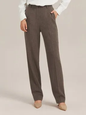 Coffee Brown Washable Wool Trousers