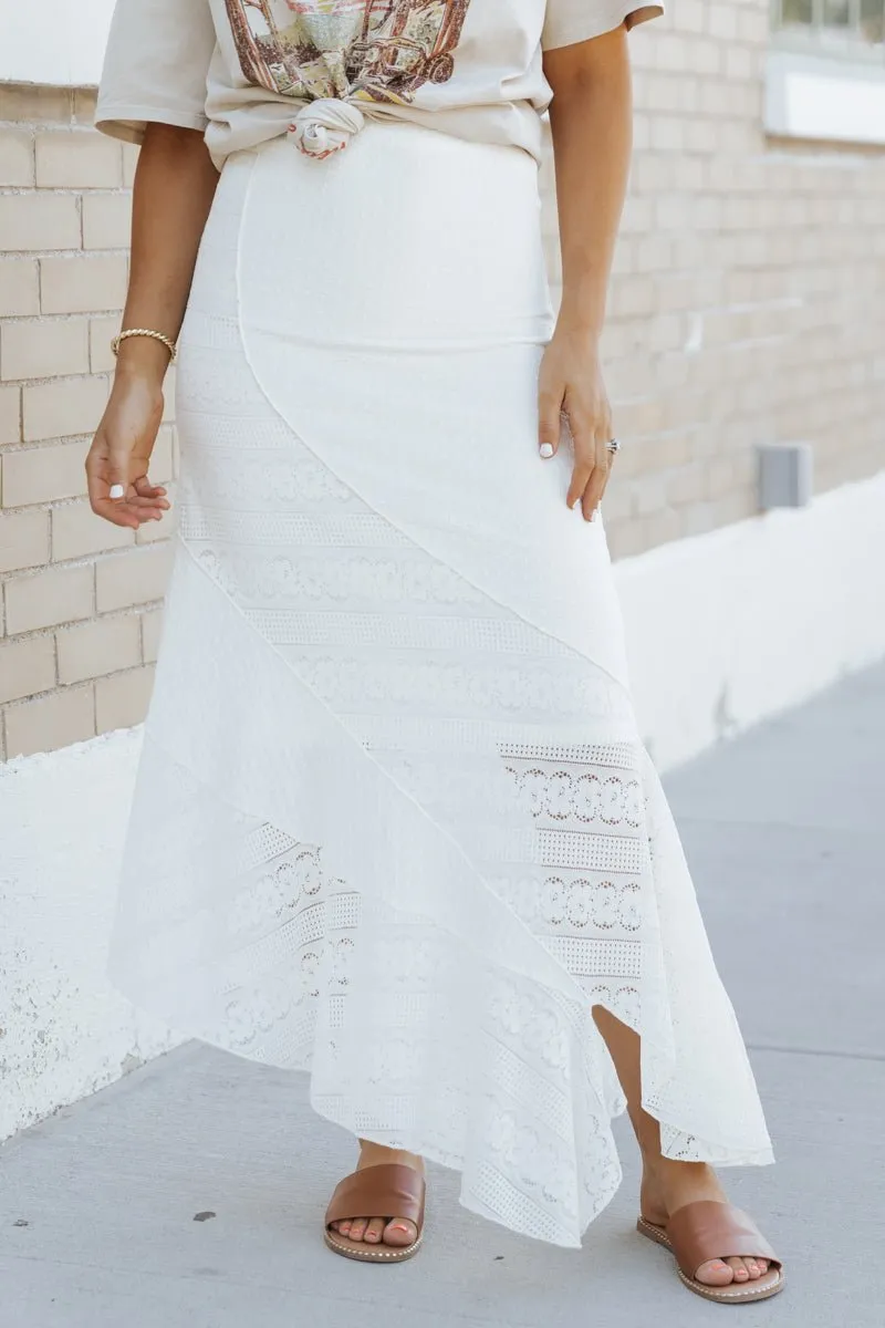 Cream Lace Convertible Skirt Dress