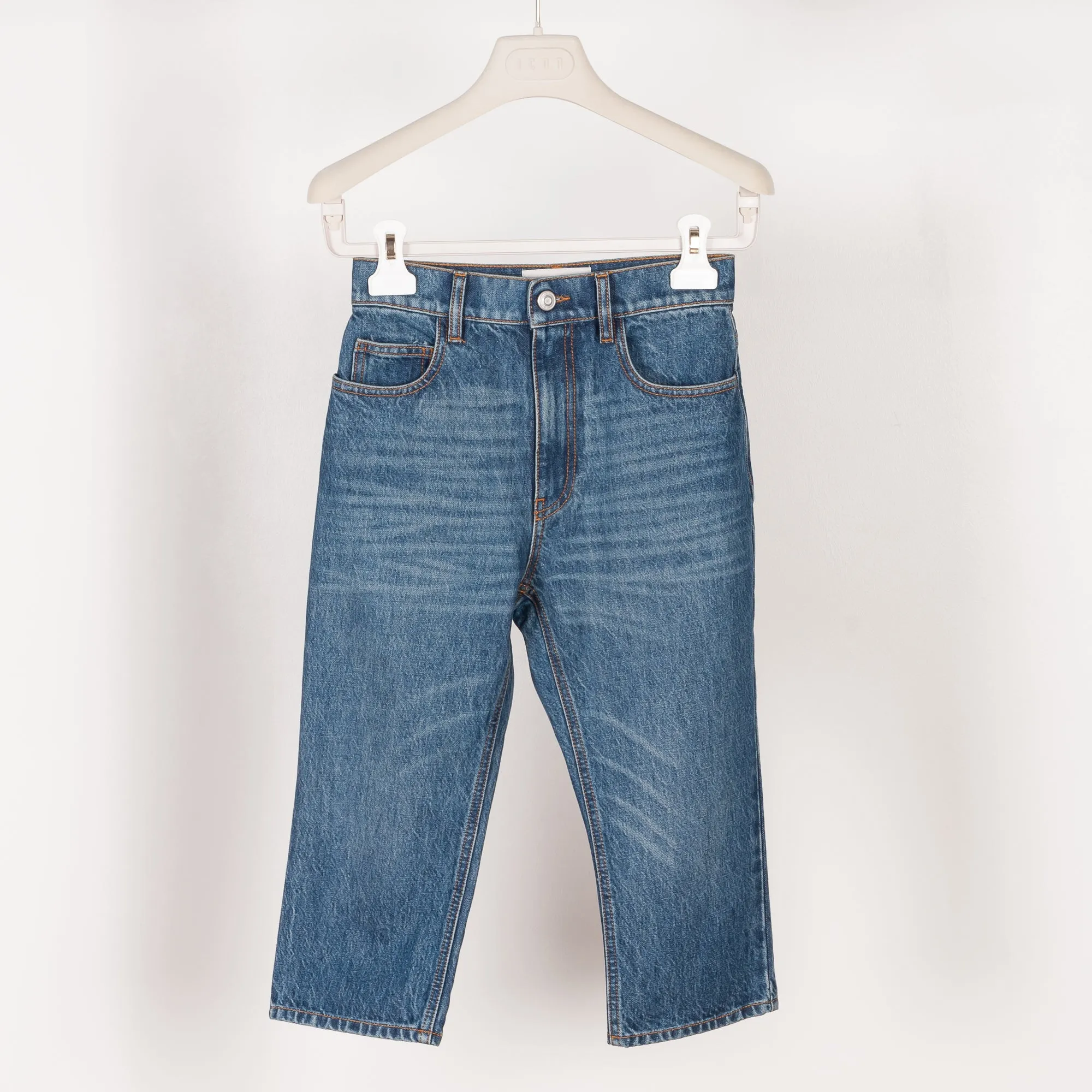 Cropped Denim Pants