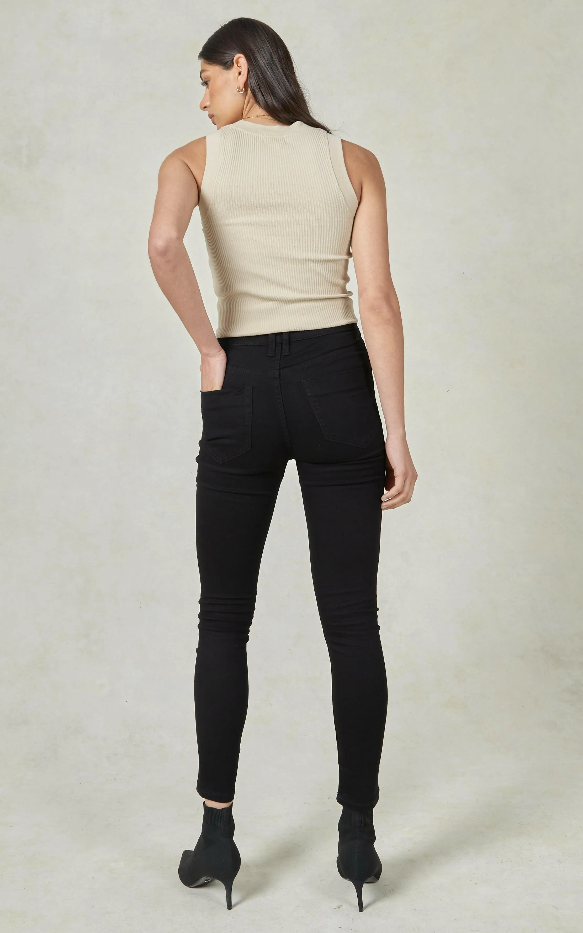 DCD High Waisted Black Jeans