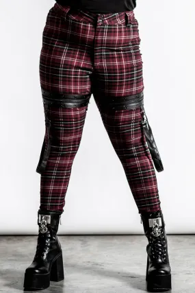 Dead Resistance Skinny Trousers [BLOOD TARTAN] [PLUS]