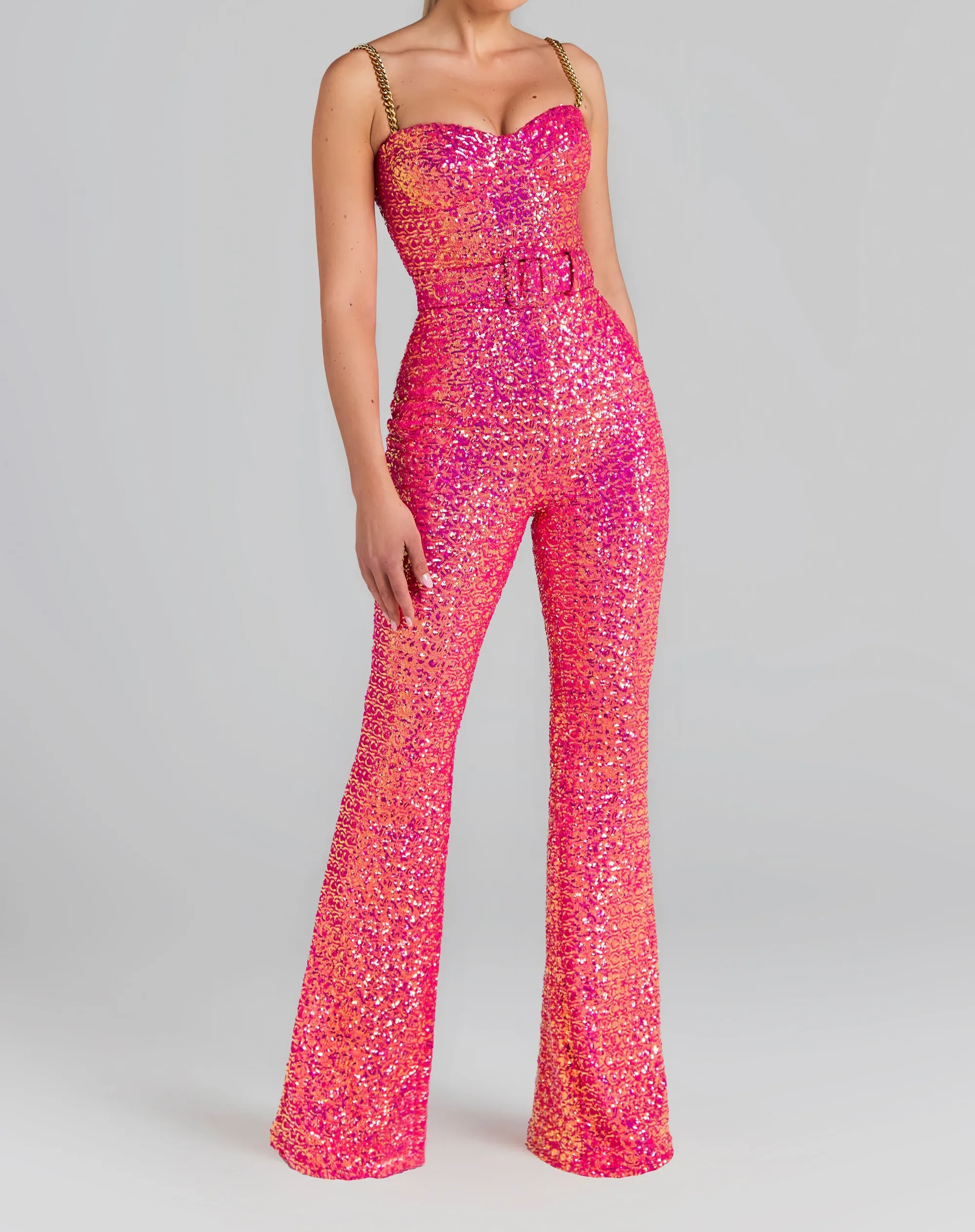 DOMINIKA Metallic Crystals Jumpsuit