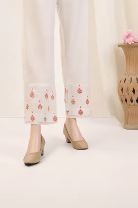 Embroidered Cambric Pants