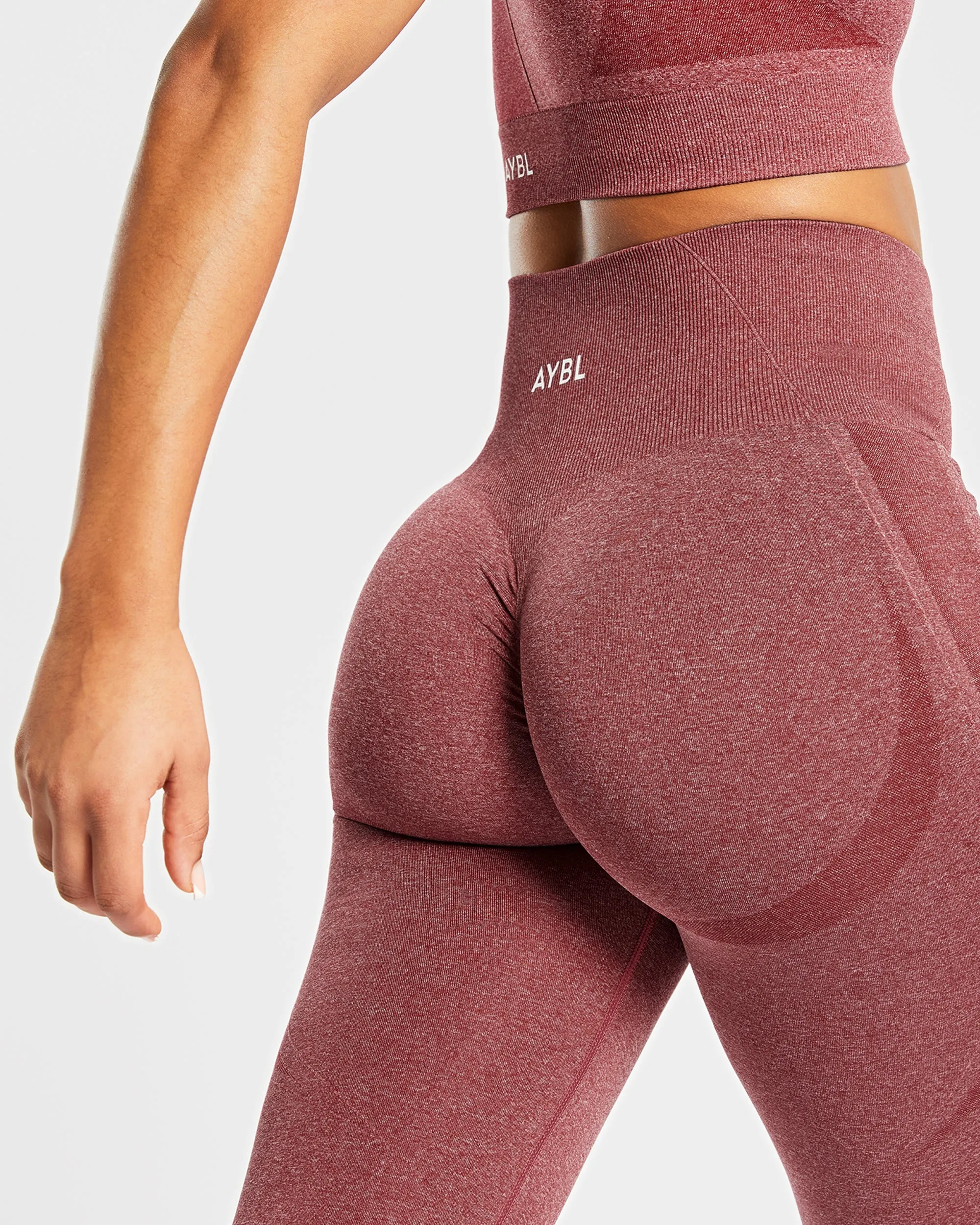 Empower Seamless Leggings - Red Marl