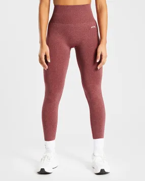 Empower Seamless Leggings - Red Marl