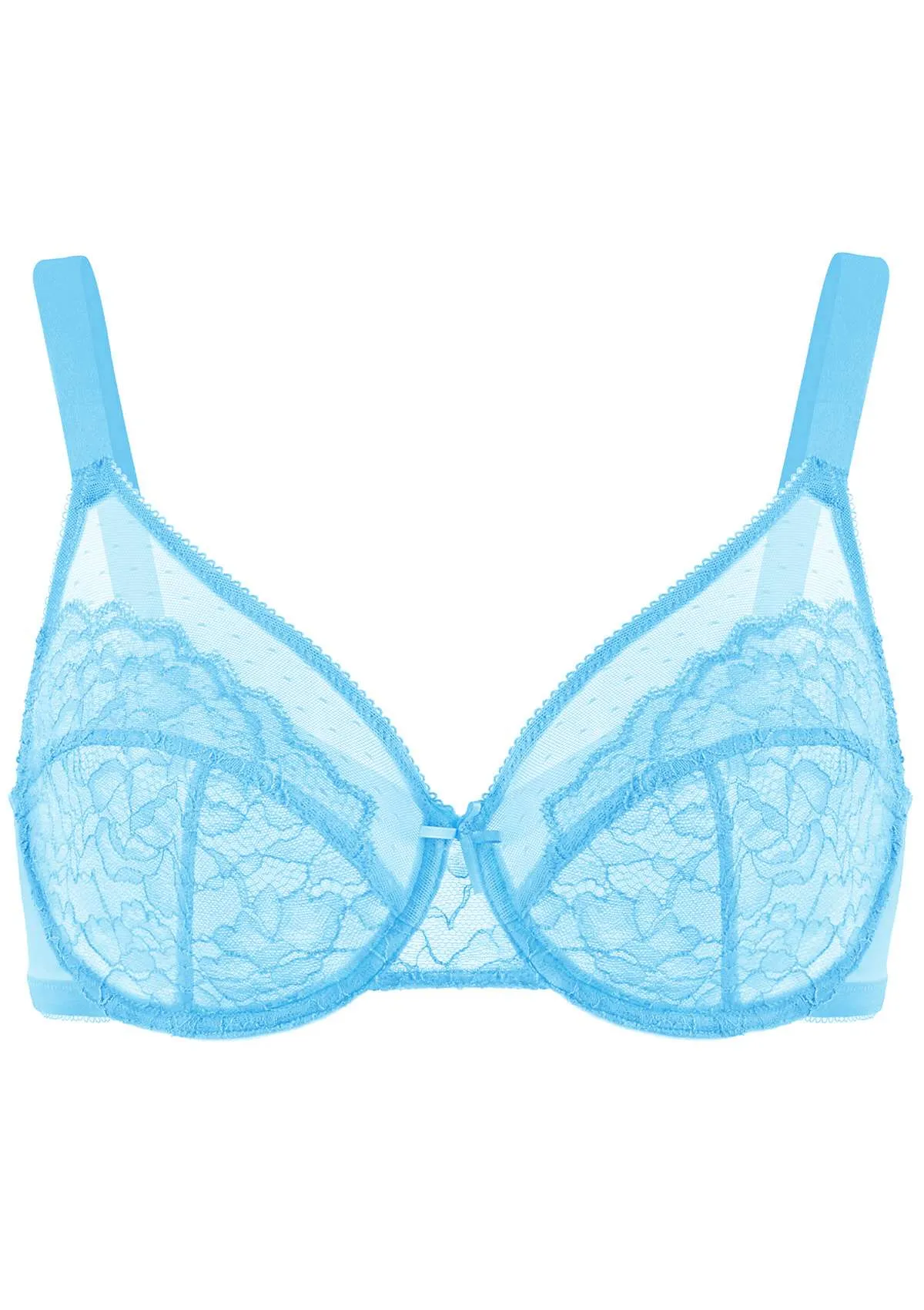 Enchante Capri Blue Lace Underwire Bra