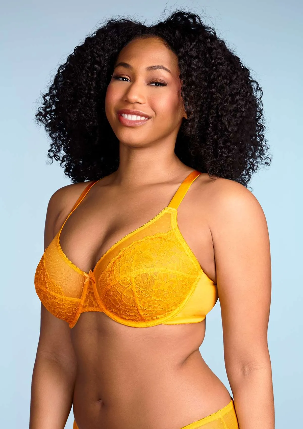 Enchante Yellow Lace Underwire Bra