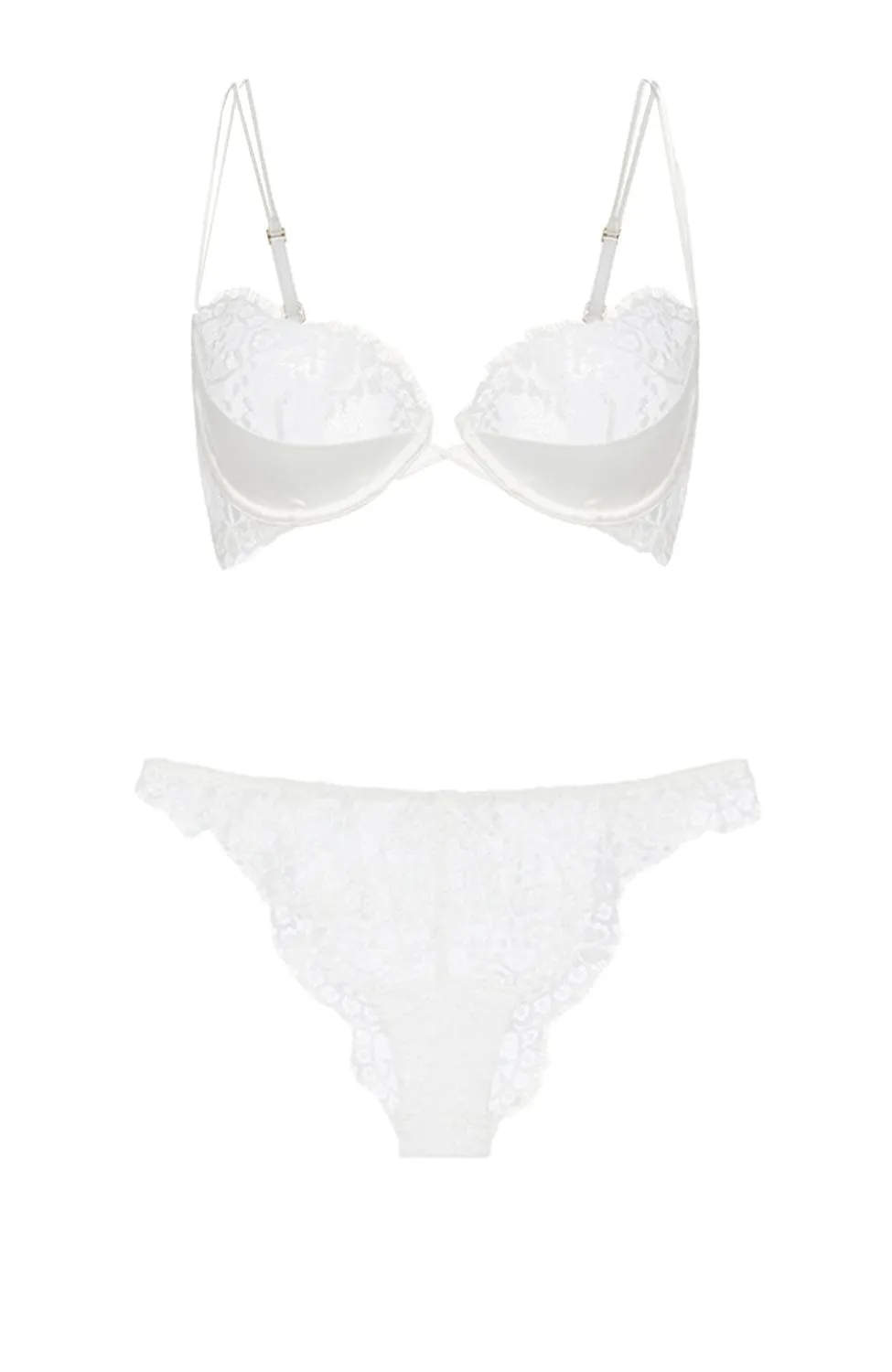 Exotique Lace Balconette Bra and Brazilian Brief Set