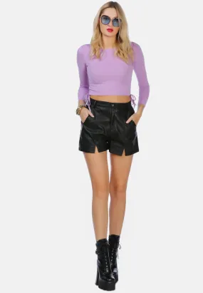 Faux Leather Shorts