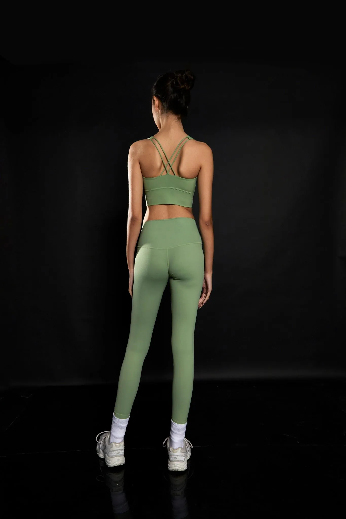 Fern Green High Waisted Gym Leggings