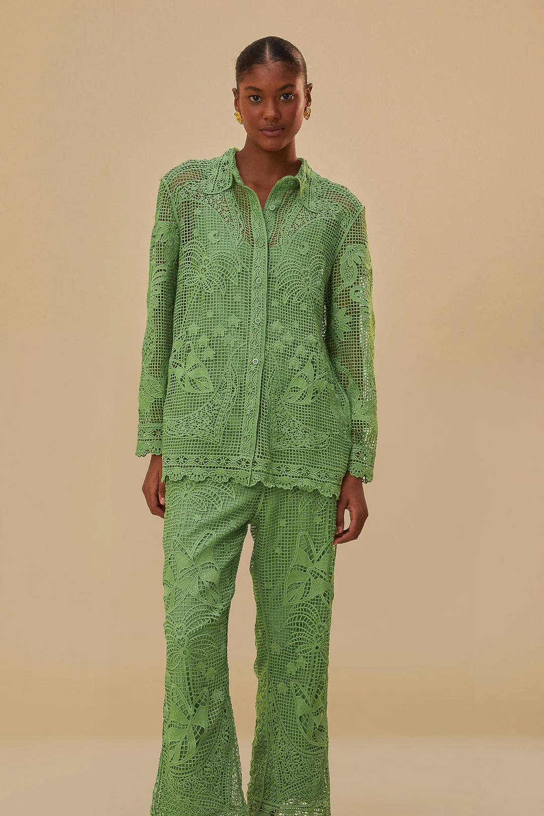 Green Guipire Pants