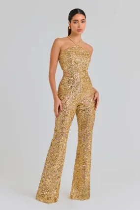 Hallie Gold Jumpsuit