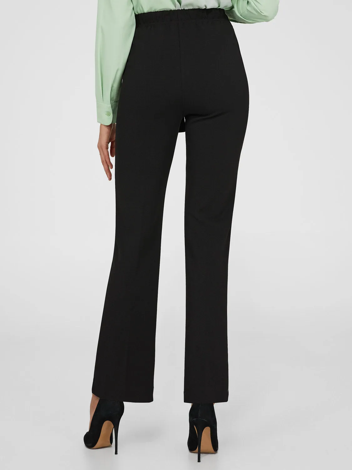 High-Waisted Tie Belt Pants