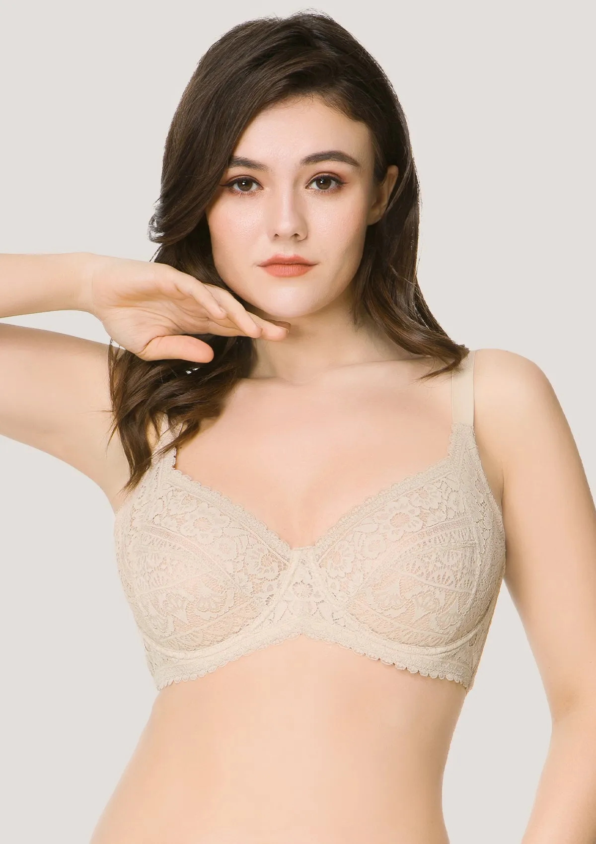 HSIA Leaf Flower Lace Underwire Bra