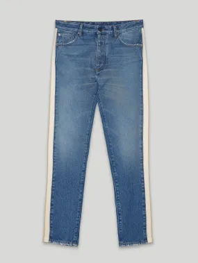 INDIGO TRACK DENIM PANTS