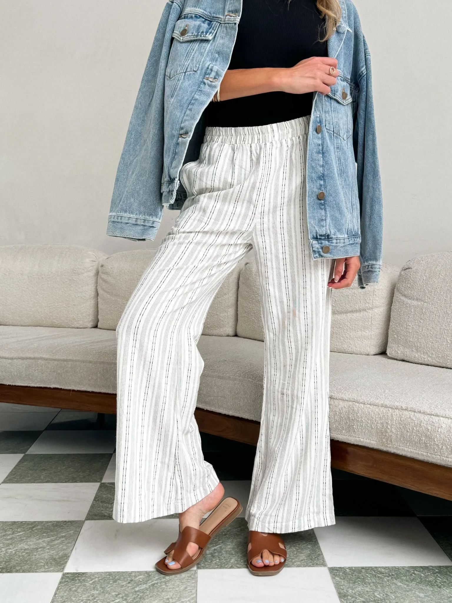 Island Time Striped Flared Pants