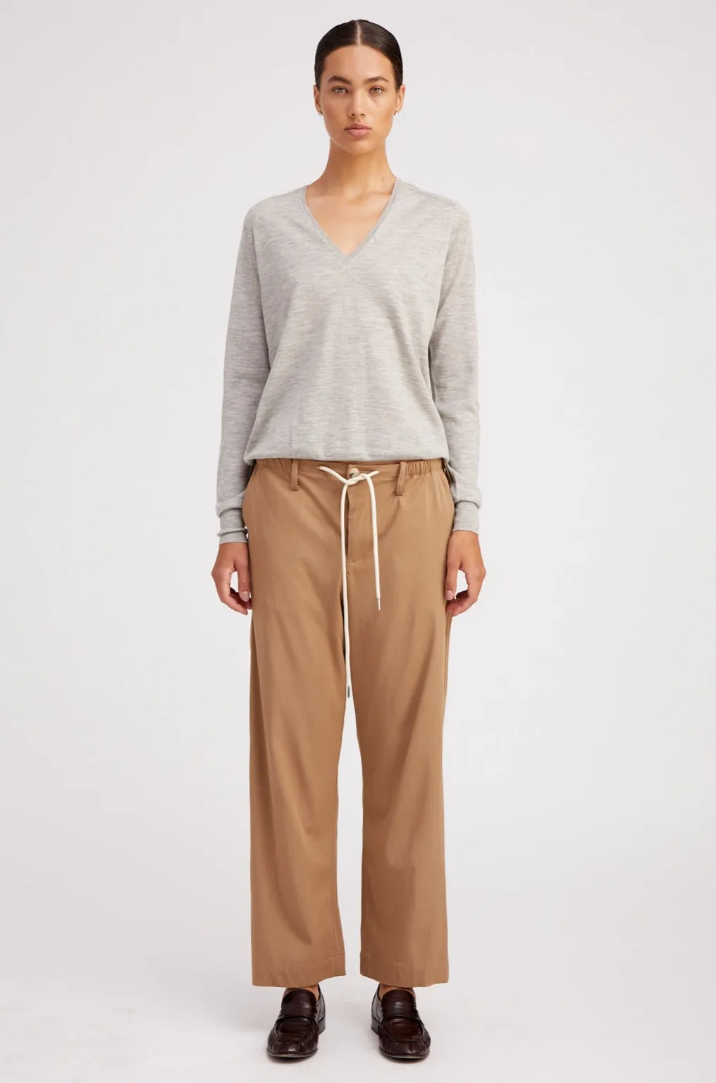 Khaki Drawstring Trousers