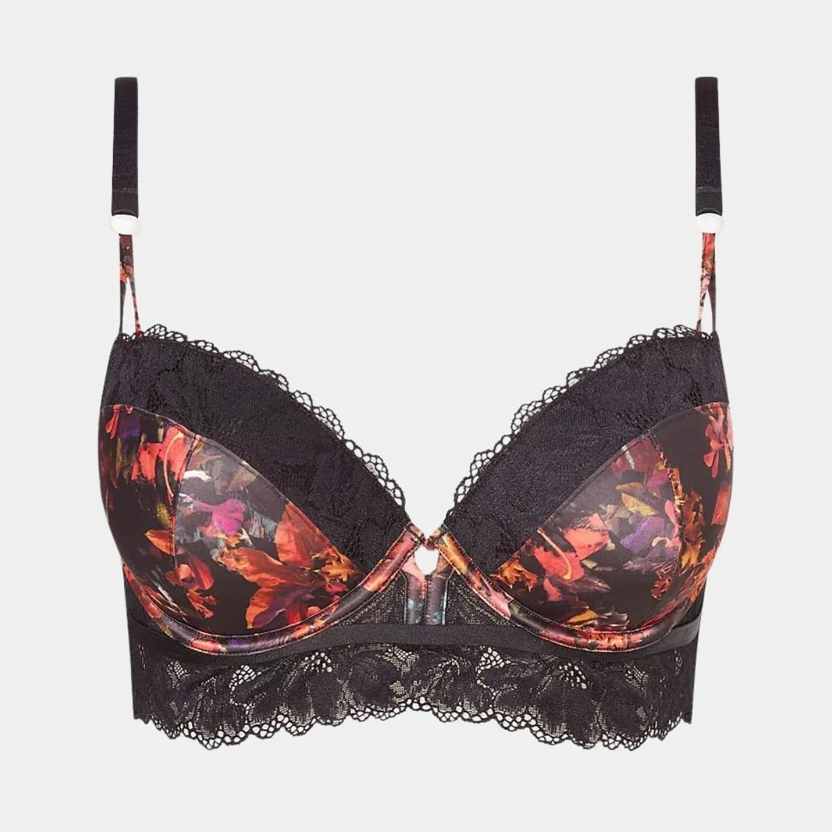 Ladies Black Lace Plunge Bra