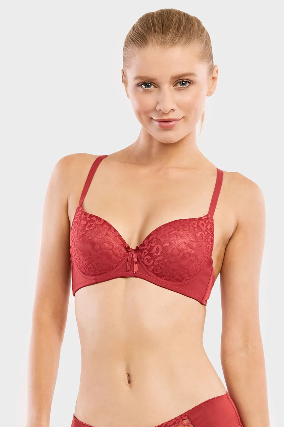 MAMIA LADIES FULL CUP LACE BRA (BR4344L)