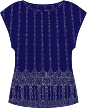 MEGAN LACE TOPNAVY