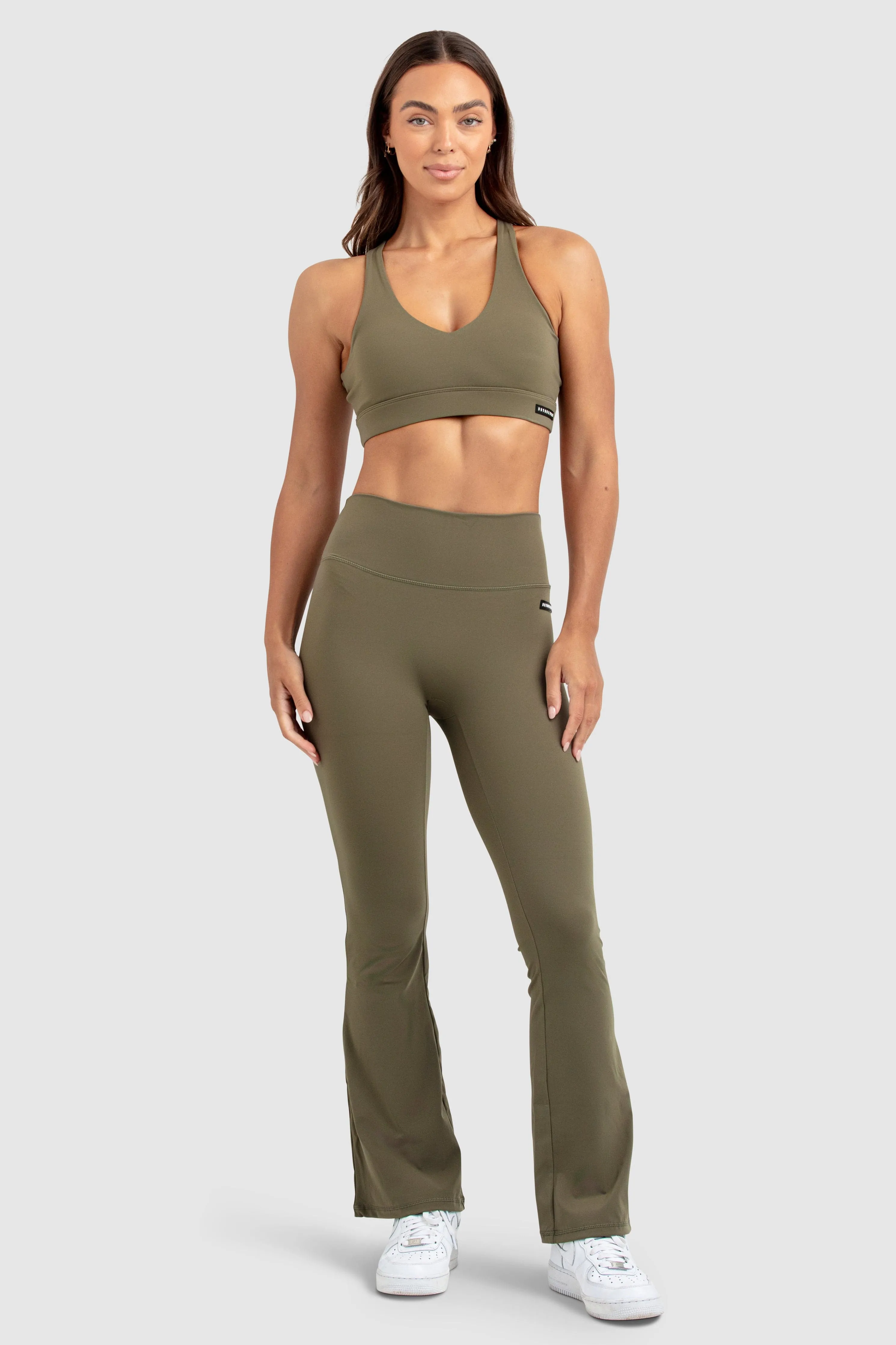 MotionSoft Flared Leggings - Deep Khaki