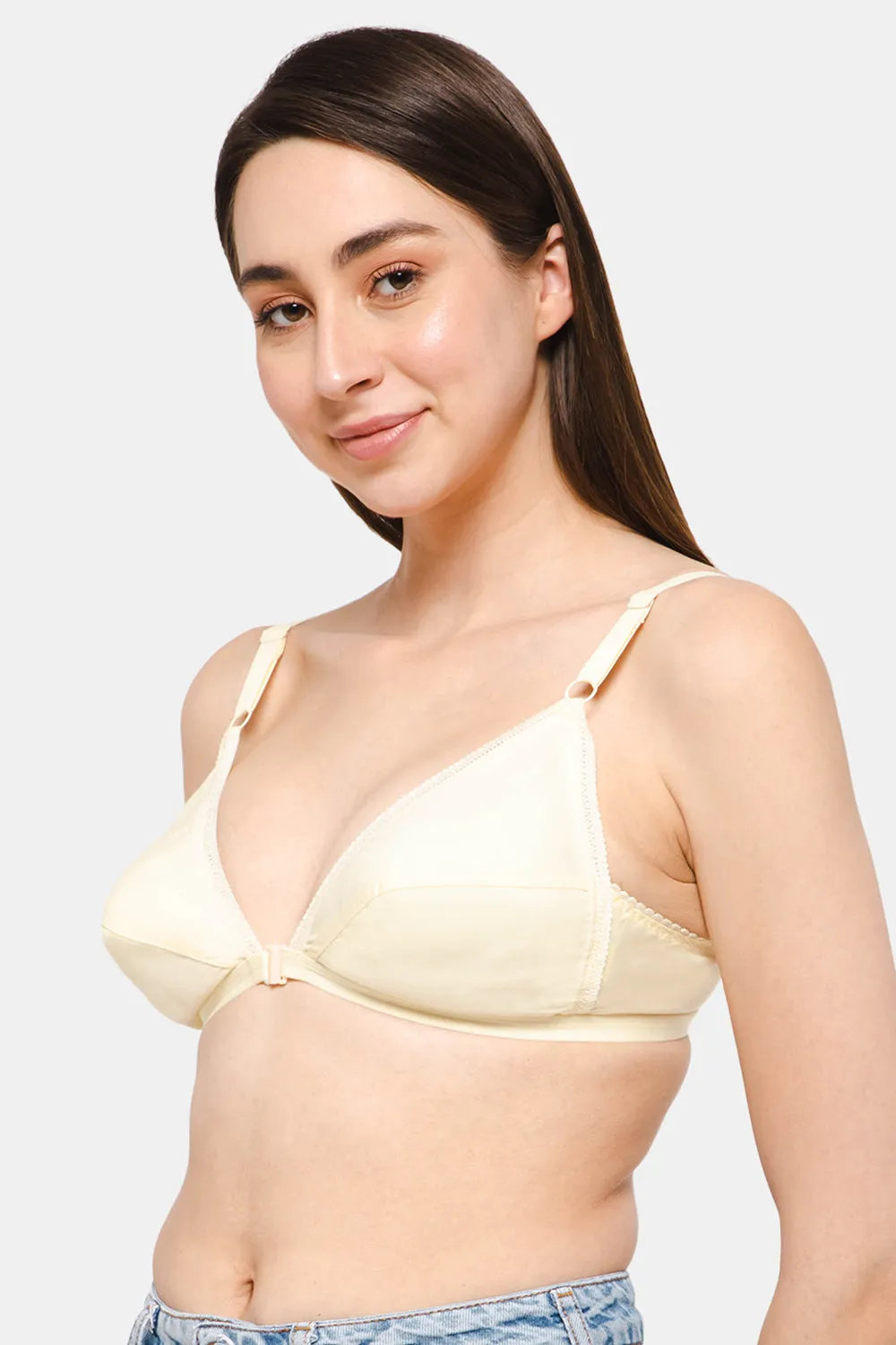 Naidu Hall Non-Padded Non-Wired Front Open Saree Bra - EFRT