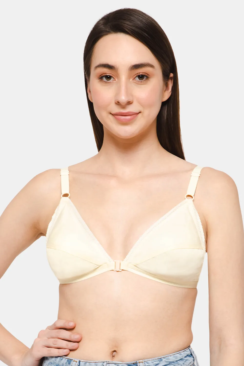 Naidu Hall Non-Padded Non-Wired Front Open Saree Bra - EFRT