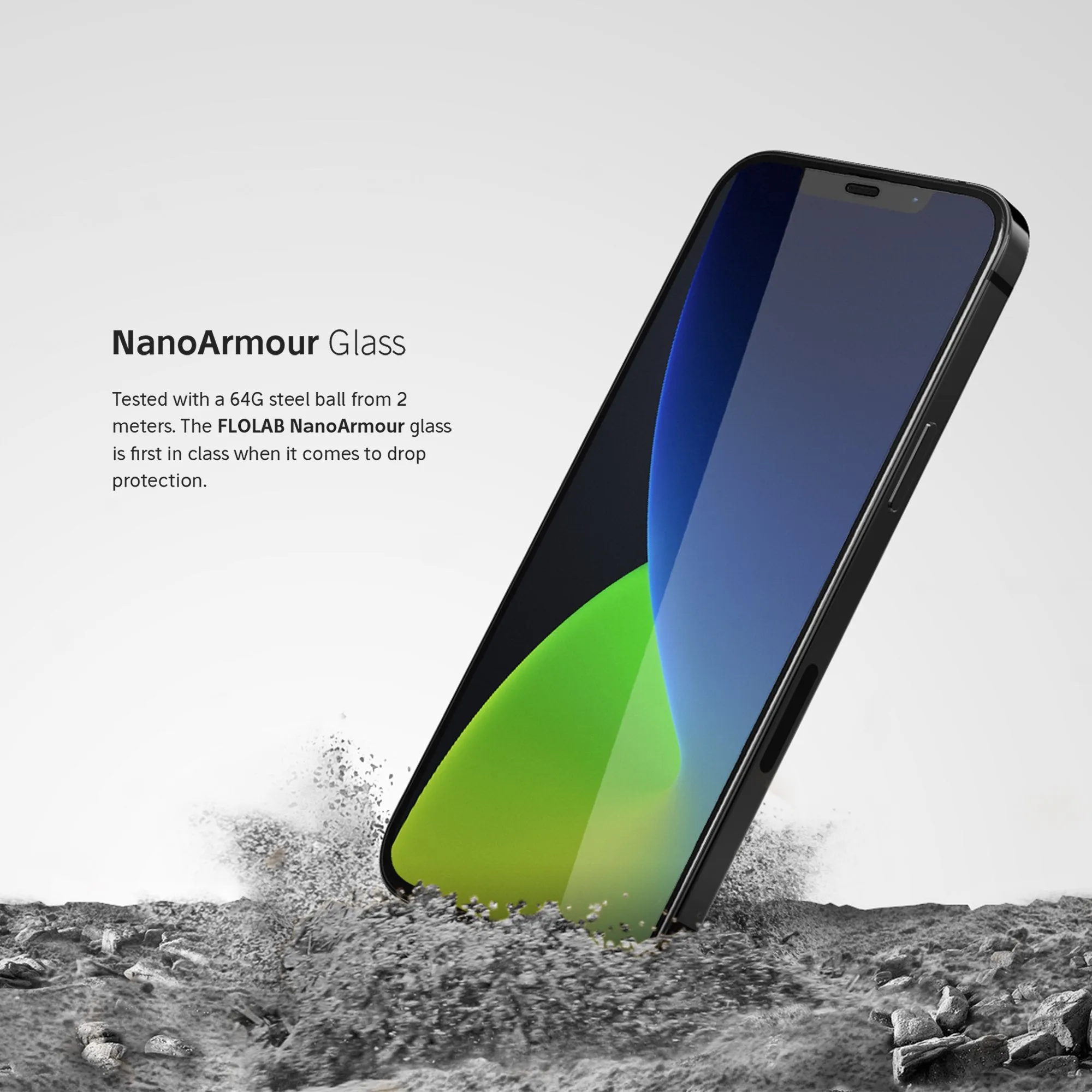 NanoArmour iPhone 12 Screen Protector Antimicrobial Edge-to-Edge