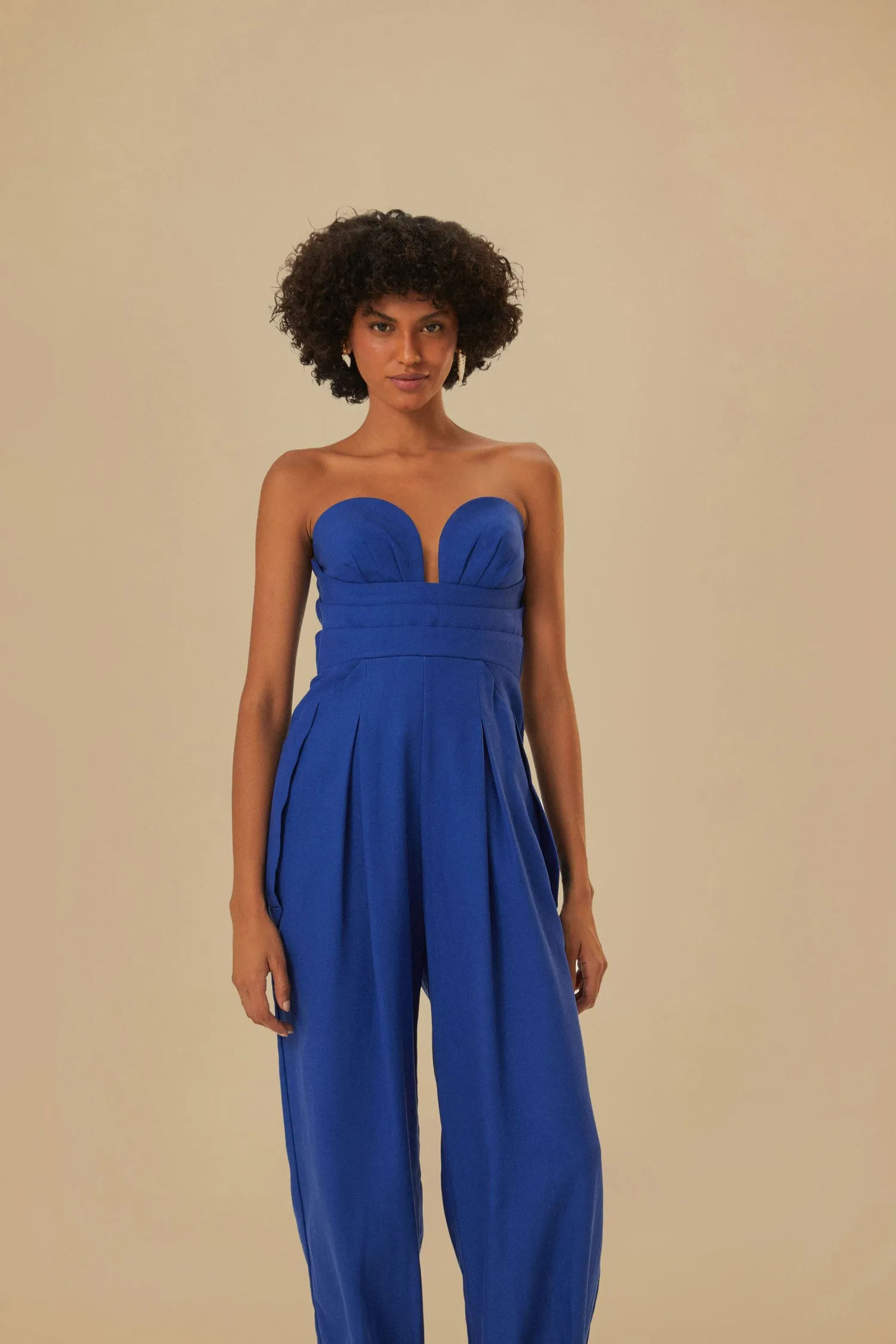 Navy Blue Sleeveless Jumpsuit