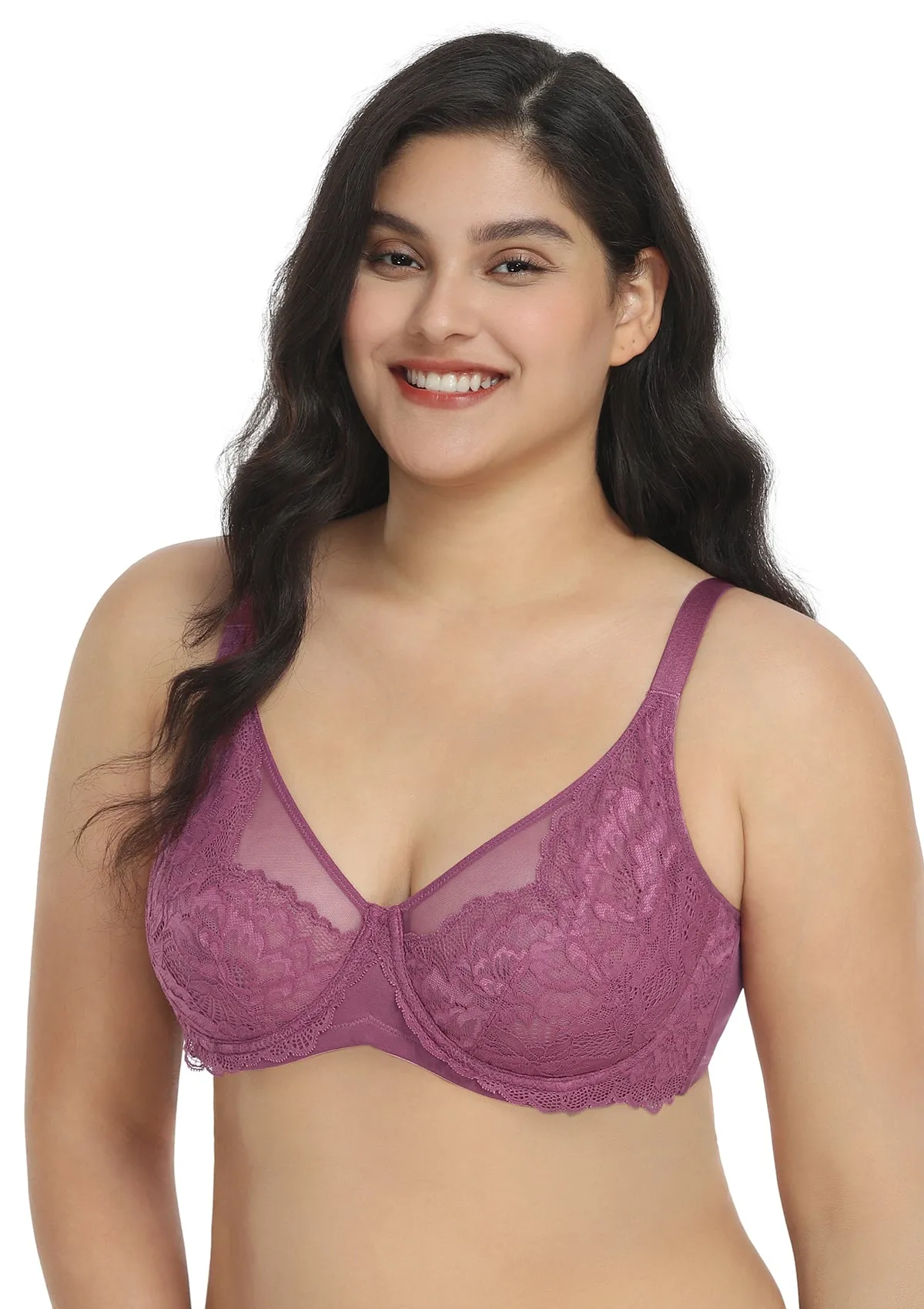 Paeonia Lace Underwire Bra Bundle