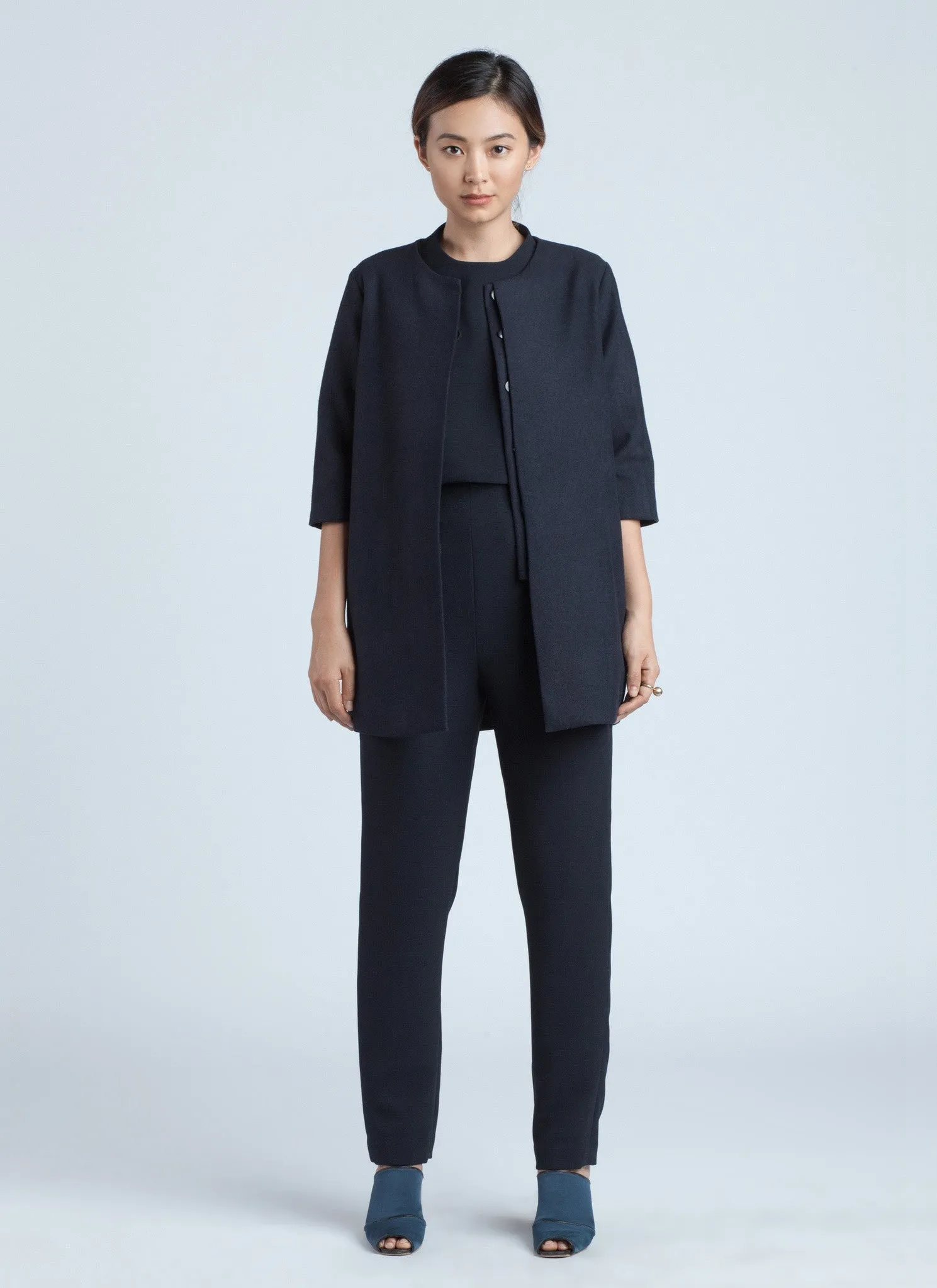 Sam High-Waisted Pocket Pant - Black Blue