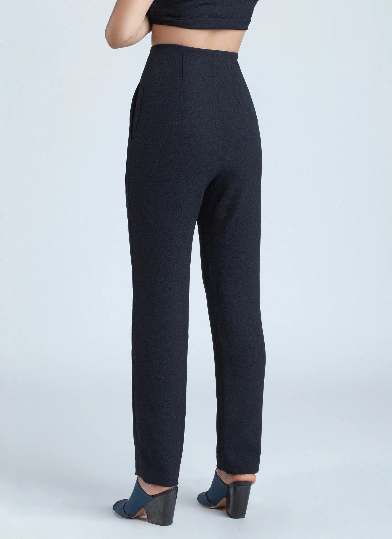 Sam High-Waisted Pocket Pant - Black Blue