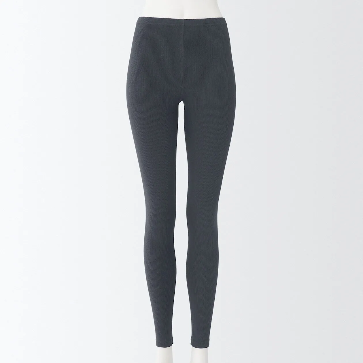 Stretch Ribbed Full Length Leggings