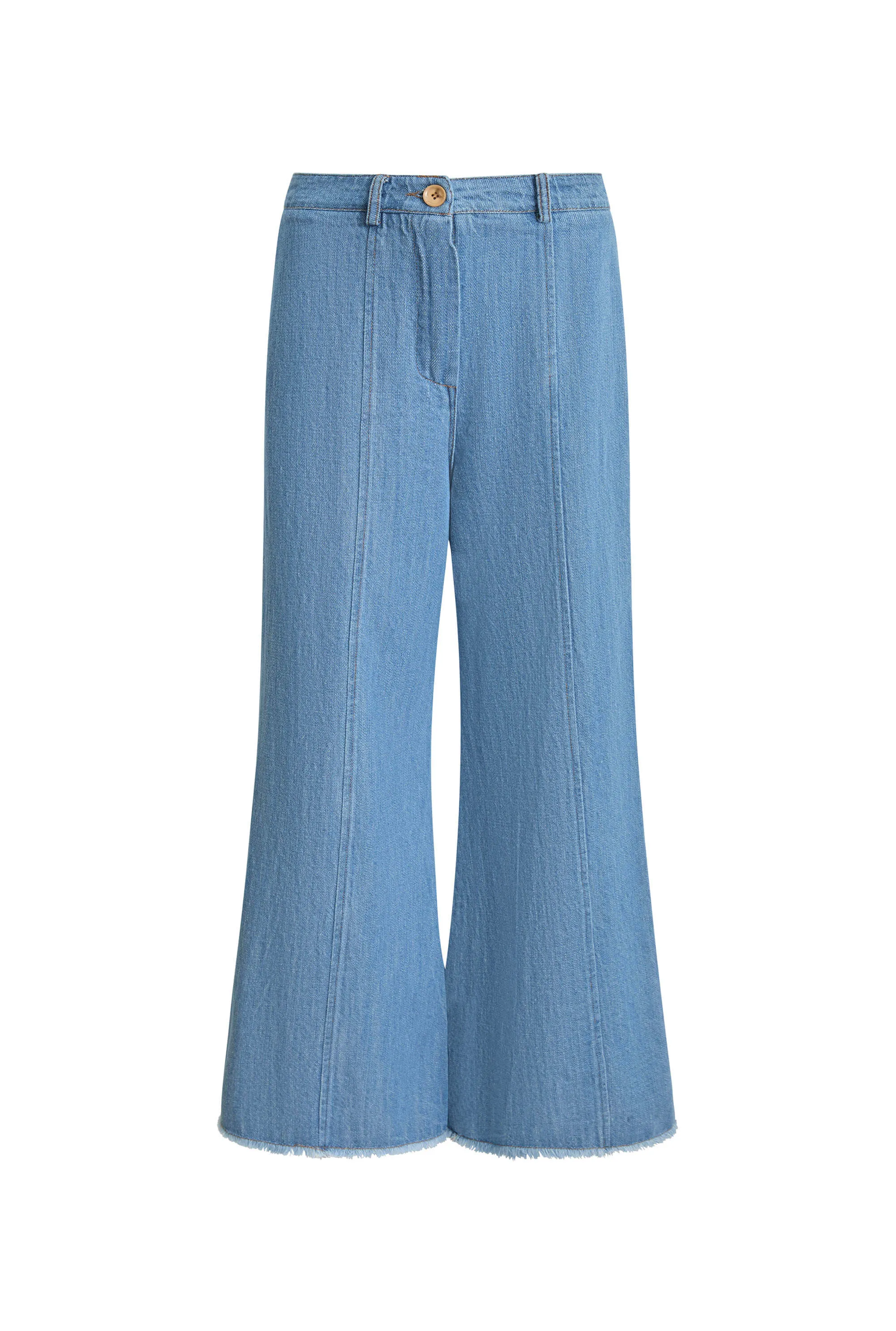 Wide Leg Denim Trousers