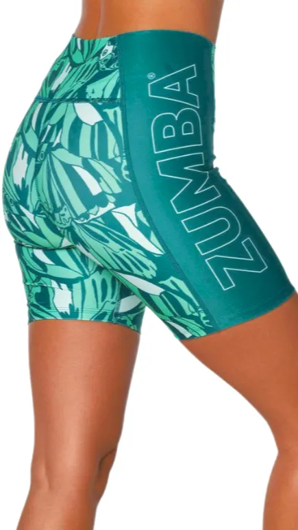 Zumba Butterfly High Waisted Biker Shorts (Special Order)